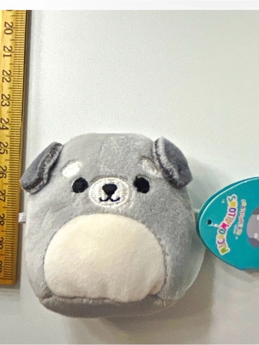 Squishmallows Gray and Cream Puppy Plush